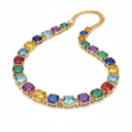 Rainbow Sapphire Cascade Necklace