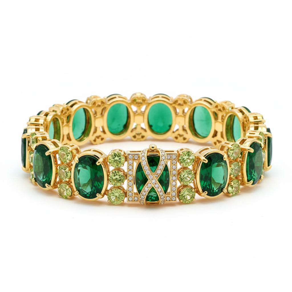 Emerald Forest Gemstone Bracelet